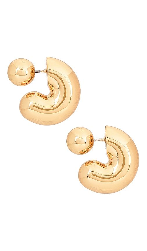 Tome Medium Hoop Earrings in Metallic - Jenny Bird - Modalova