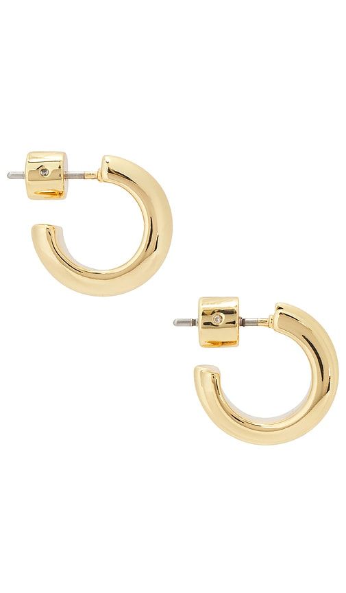 Mini Lennon Hoops in Metallic - Jenny Bird - Modalova