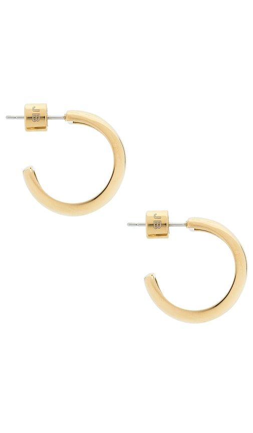 Staple Hoops Small Earrings in Metallic Gold - Jenny Bird - Modalova