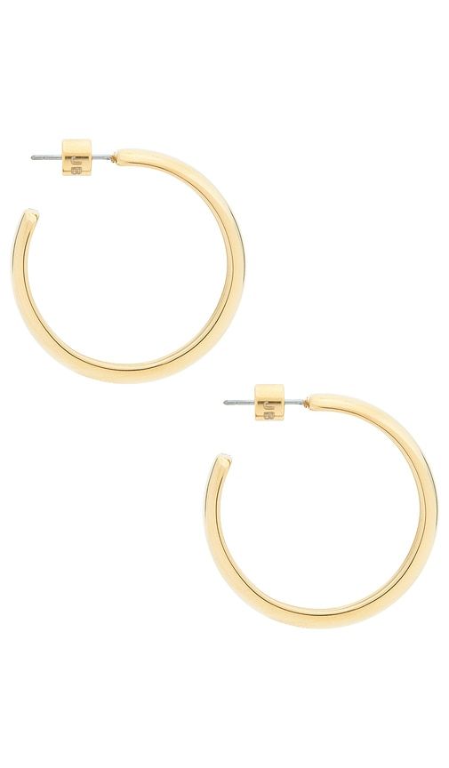 Staple Hoops Large Earrings in Metallic Gold - Jenny Bird - Modalova