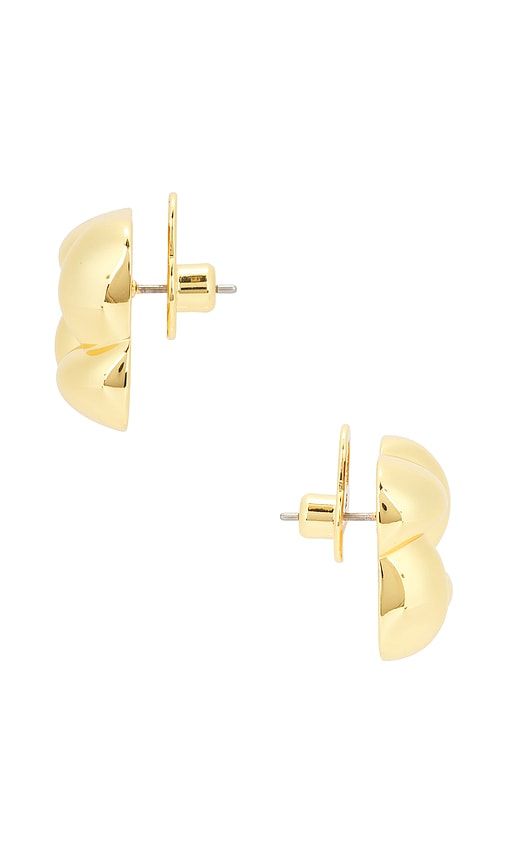 Small Woven Square Earrings in Metallic Gold - Jenny Bird - Modalova