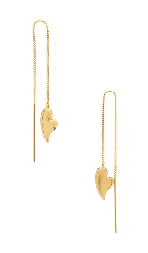 Puffy Heart Threaders Earrings in Metallic - Jenny Bird - Modalova