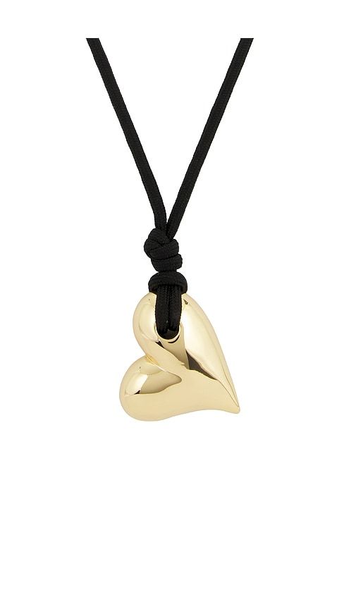 Art Heart On A String Necklace in Metallic - Jenny Bird - Modalova