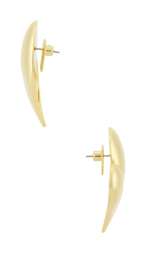 Mega Art Heart Symmetrical Button Earring in Metallic - Jenny Bird - Modalova