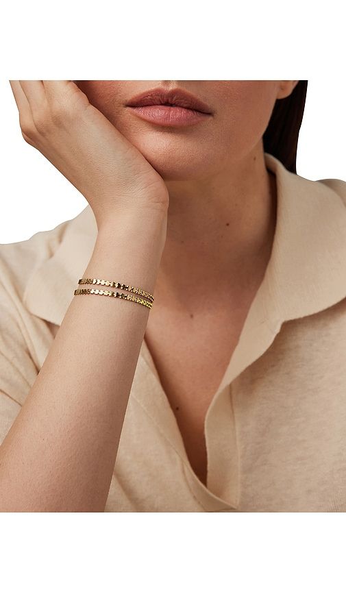 Double Amalfi Bracelet in Metallic . - size M (also in S) - Jenny Bird - Modalova