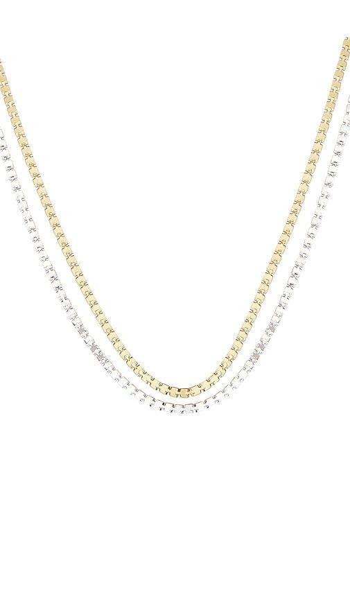 Double Amalfi Chain Necklace in in Metallic Gold - Jenny Bird - Modalova