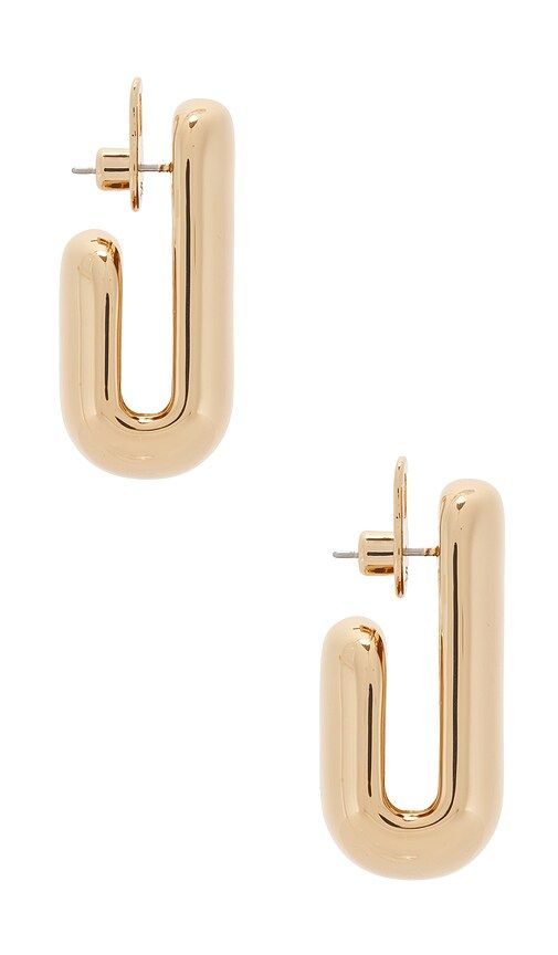 Large Leon Earrings in Metallic - Jenny Bird - Modalova