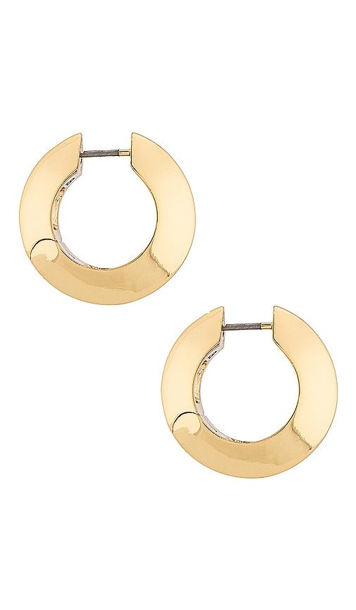 Wide Hinged Hoops Earrings in Metallic - Jenny Bird - Modalova