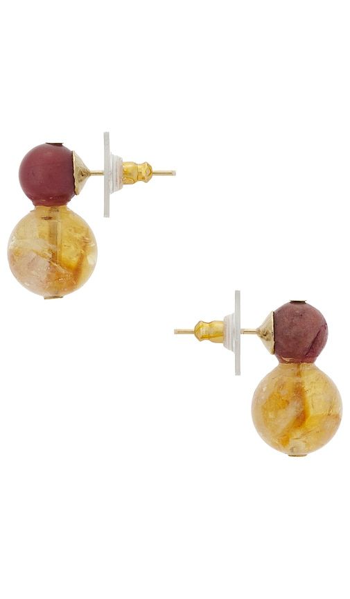 Cara Earrings in Brown,Mustard - Jennifer Behr - Modalova