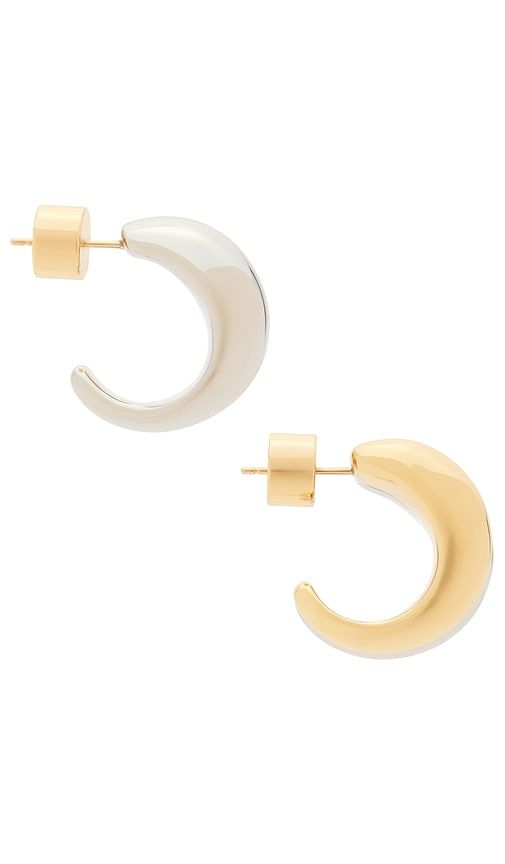 Chaves Huggie Earrings in Metallic Gold,Metallic Silver - Jennifer Fisher - Modalova