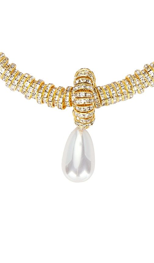 Pearl Drop Necklace in Metallic - Julietta - Modalova