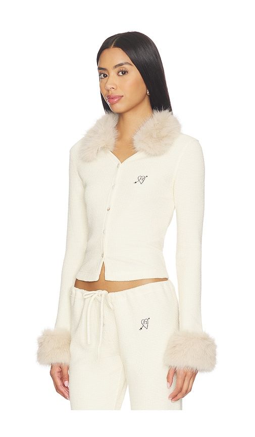 Waffle Knit Cardigan in . - size L (also in M) - Juliet Johnstone - Modalova