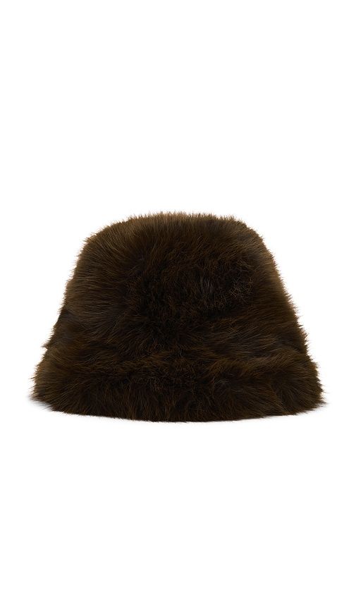Oversized Faux Fur Bucket Hat in - jocelyn - Modalova