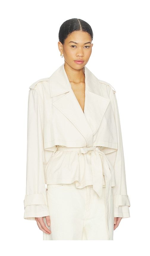 The Liz Cropped Trench Coat in Cream. - size L (also in M, XL) - Joe's Jeans - Modalova