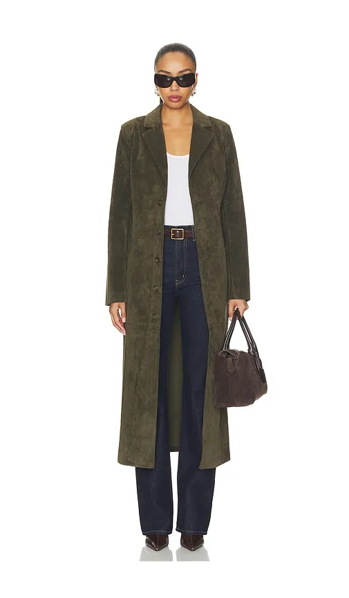 The Faux Suede Long Coat in . - size L (also in M, S, XL, XS) - Joe's Jeans - Modalova