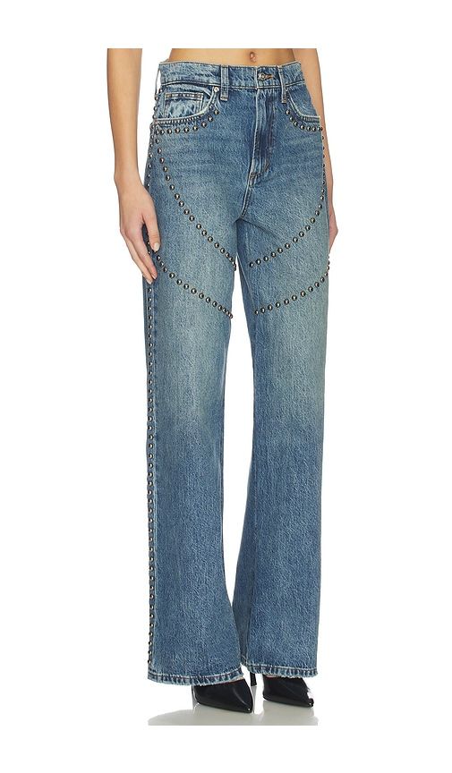 The Harlowe Studded Wide Leg Jeans in Blue. - size 32 (also in 34) - Joe's Jeans - Modalova