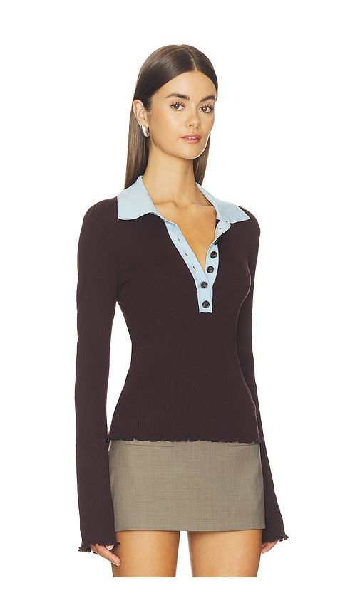 The Riley Polo Sweater in Brown. - size L (also in S) - Joe's Jeans - Modalova