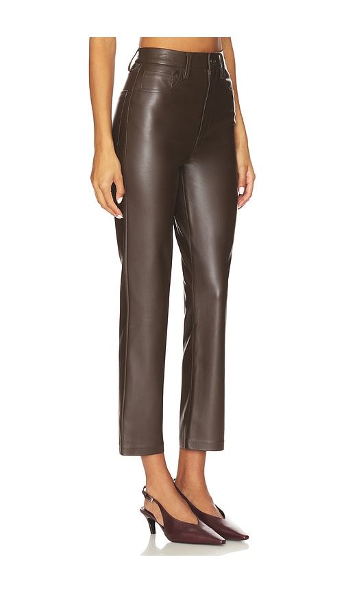 Lyra Slim Ankle Faux Leather Straight in Chocolate. - size 27 (also in 28, 29, 30) - Joe's Jeans - Modalova