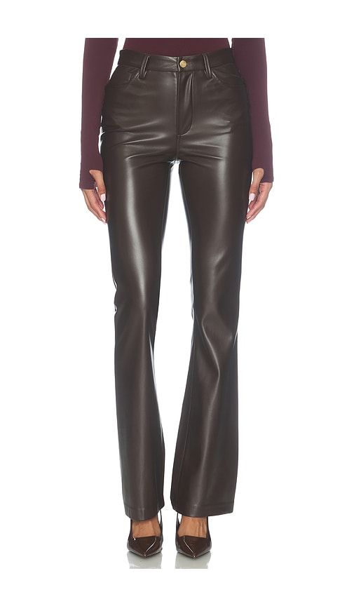 The Faux Leather Hi Honey Bootcut Pants in Chocolate. - size 24 (also in 25, 26, 27, 28, 29, 30, 32, 33, 34) - Joe's Jeans - Modalova
