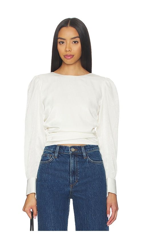 The Marie Tie Back Blouse in Cream. - size L (also in XS) - Joe's Jeans - Modalova