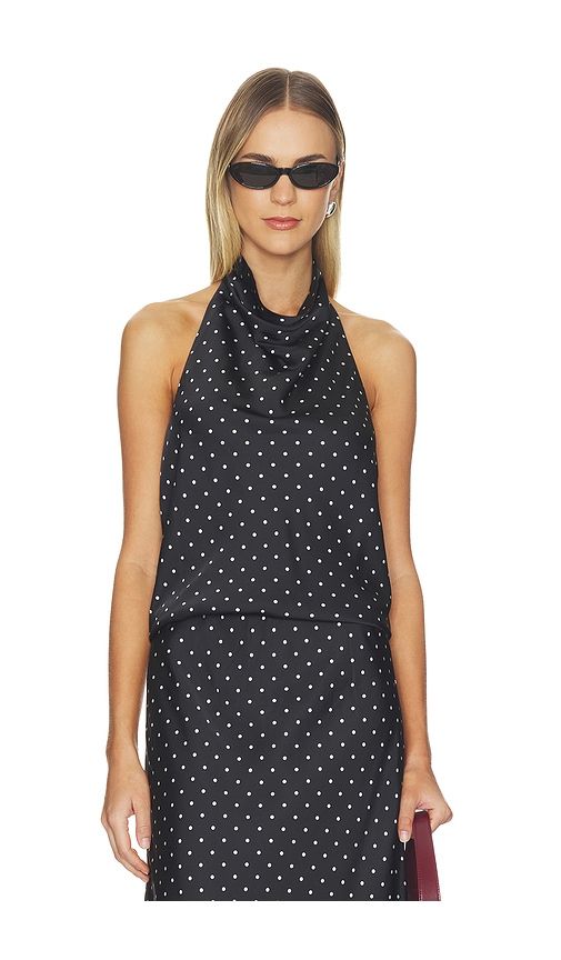 The Ines Draped Halter Top in Black. - size L (also in M, S, XS) - Joe's Jeans - Modalova