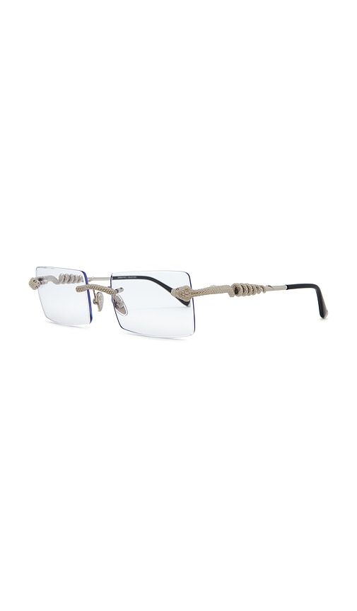 Serpent Authentic Glasses in White - James Oro - Modalova