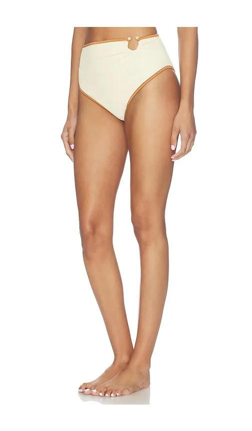 Susurro Del Agua Bikini Bottom in Cream. - size L (also in M, S) - Johanna Ortiz - Modalova