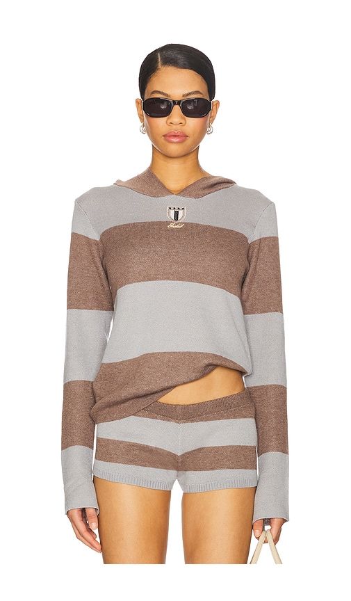 Stripe Knitted Rugby Top With Hood in . - size L (also in M, S) - Jaded London - Modalova