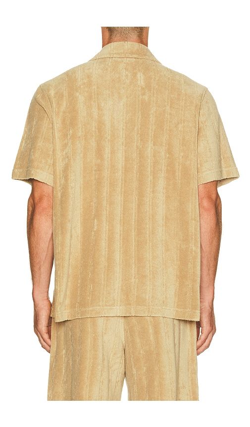 Ted Stripe Terry Shirt in Brown. - size L (also in M, S, XL/1X) - J.Lindeberg - Modalova
