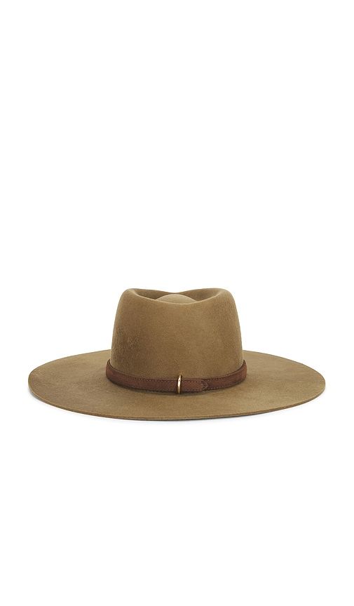 Beck Fedora in Olive. - size L (also in M, S) - Janessa Leone - Modalova