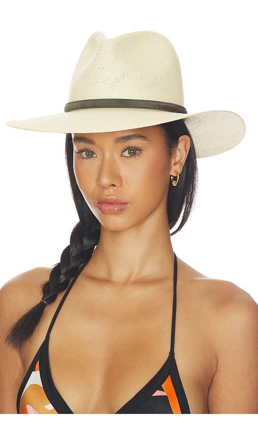 Simone Fedora Hat in Neutral. - size L (also in M, S) - Janessa Leone - Modalova