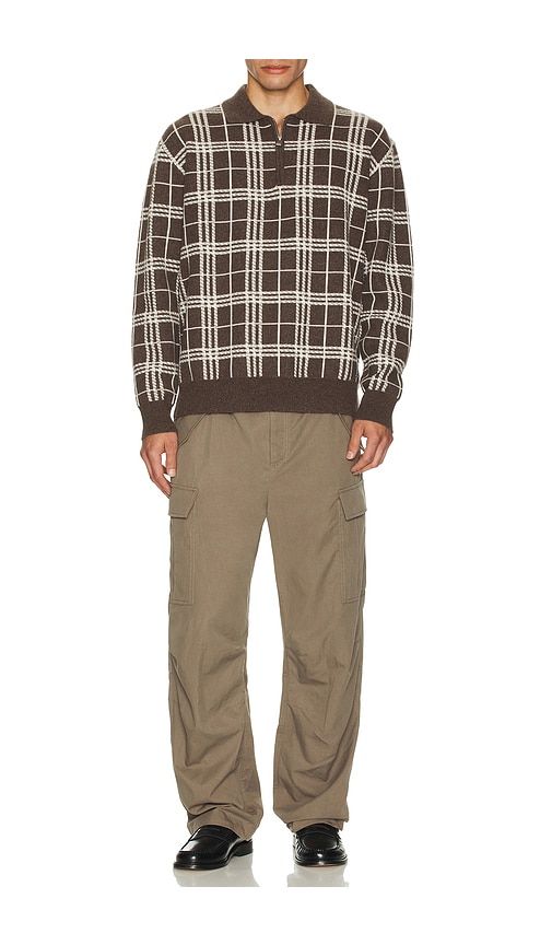 Klaus Zip Polo Sweater in Brown. - size L (also in M) - SIMKHAI - Modalova