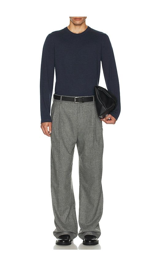 Peter Long Sleeve Pullover Sweater in Navy. - size L (also in M, XL/1X) - SIMKHAI - Modalova