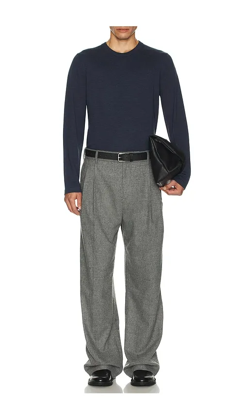 Peter Long Sleeve Pullover Sweater in Navy. - size L (also in XL/1X) - SIMKHAI - Modalova