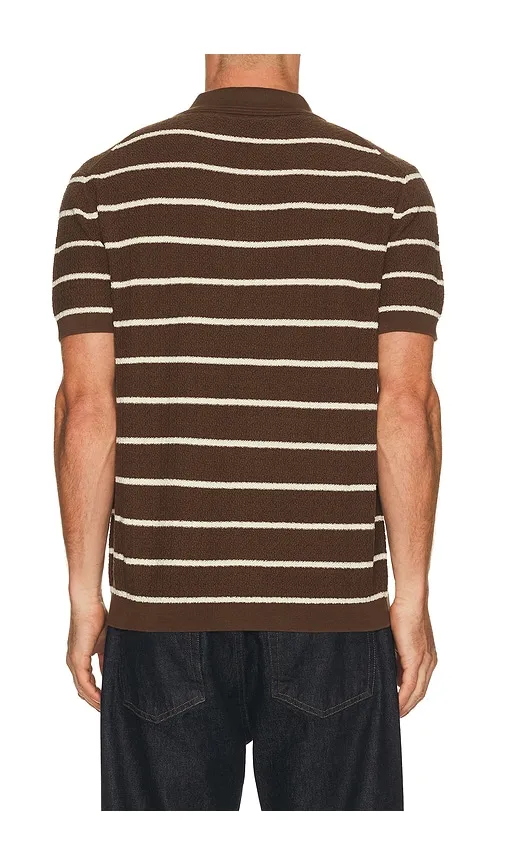 Calum Short Sleeve Polo in Brown. - size L (also in M, S, XL/1X) - SIMKHAI - Modalova