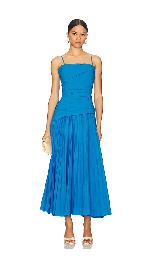 Arie Strapless Bustier Midi Dress in Royal. - size 0 (also in 4, 6) - SIMKHAI - Modalova