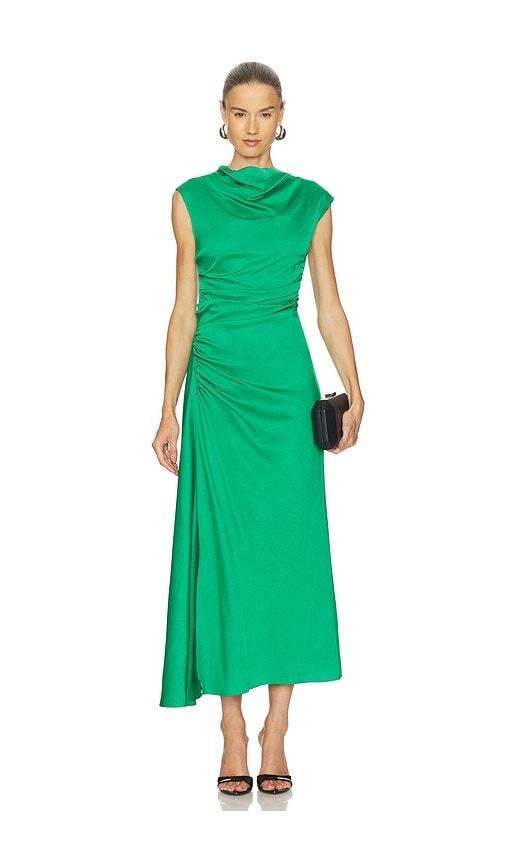 Burke Draped Mini Dress in Green. - size 0 (also in 10, 2, 6) - SIMKHAI - Modalova