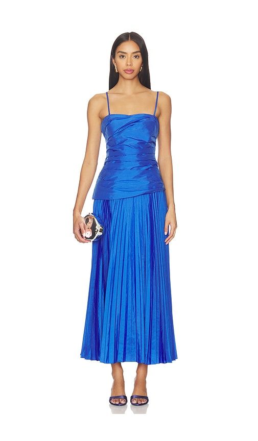 Arie Strapless Bustier Midi Dress in Blue. - size 2 (also in 4, 6) - SIMKHAI - Modalova