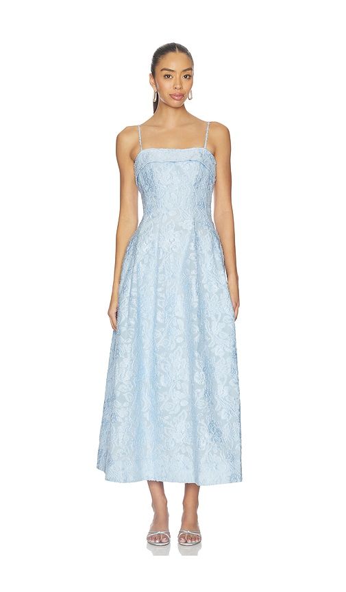 Valeria Jacquard Midi Dress in Baby Blue. - size 2 (also in 4, 10) - SIMKHAI - Modalova