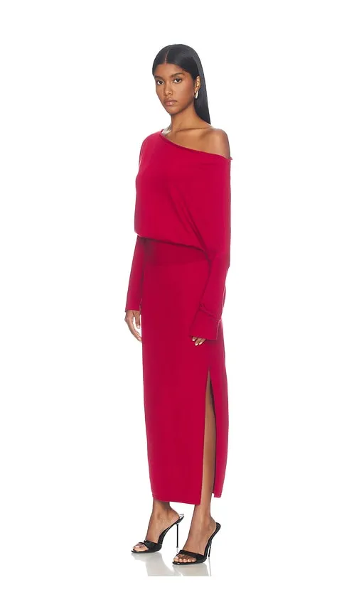 Janese Off Shoulder Midi Dress in Red. - size L (also in M, S, XS) - SIMKHAI - Modalova