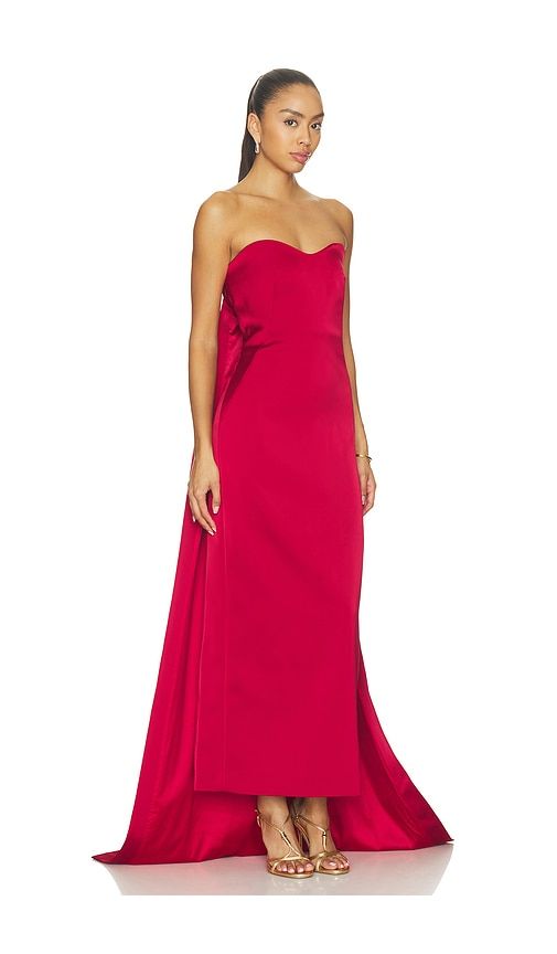 Dinah Strapless Midi Dress in Red. - size 0 (also in 2, 4, 6, 8) - SIMKHAI - Modalova