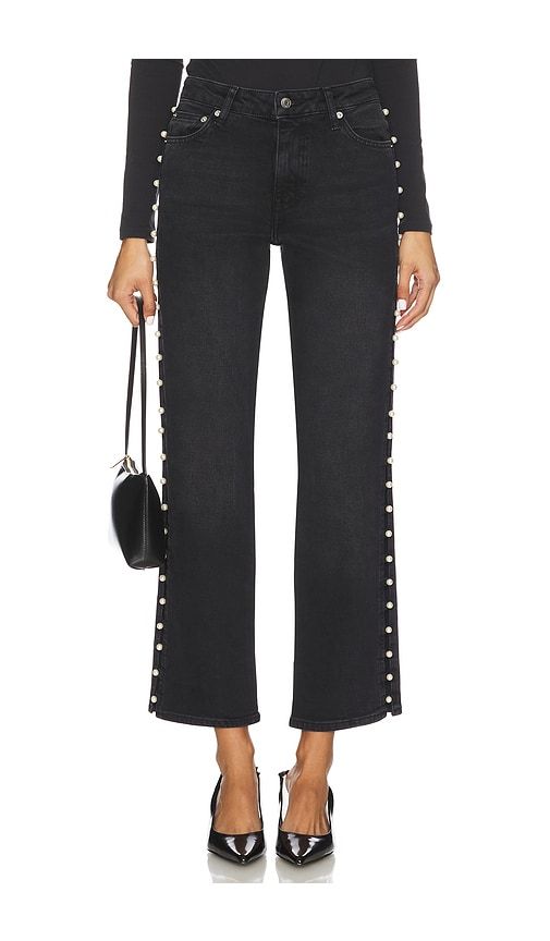 Amelia High Rise Straight Leg in Black. - size 24 (also in 25, 26, 29) - SIMKHAI - Modalova