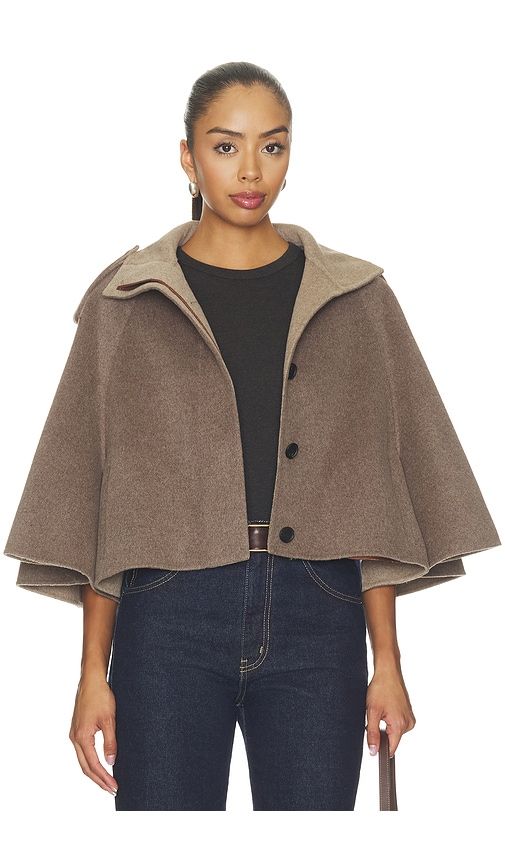 Yara Cape Jacket in Brown. - size L (also in M, S) - SIMKHAI - Modalova