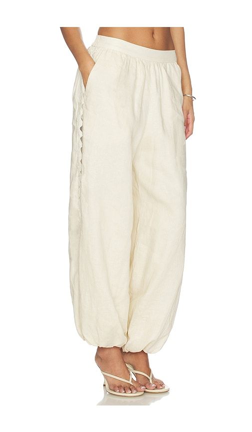 Selah Linen Lace Balloon Pant in Beige. - size 12 (also in 14, 2, 8) - SIMKHAI - Modalova