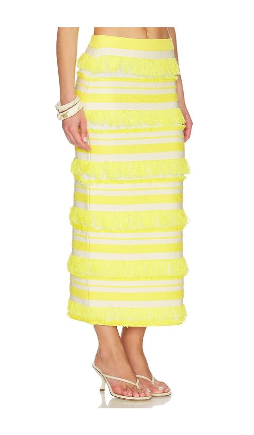 Lula Knit Midi Skirt in Yellow. - size L (also in M, XS) - SIMKHAI - Modalova