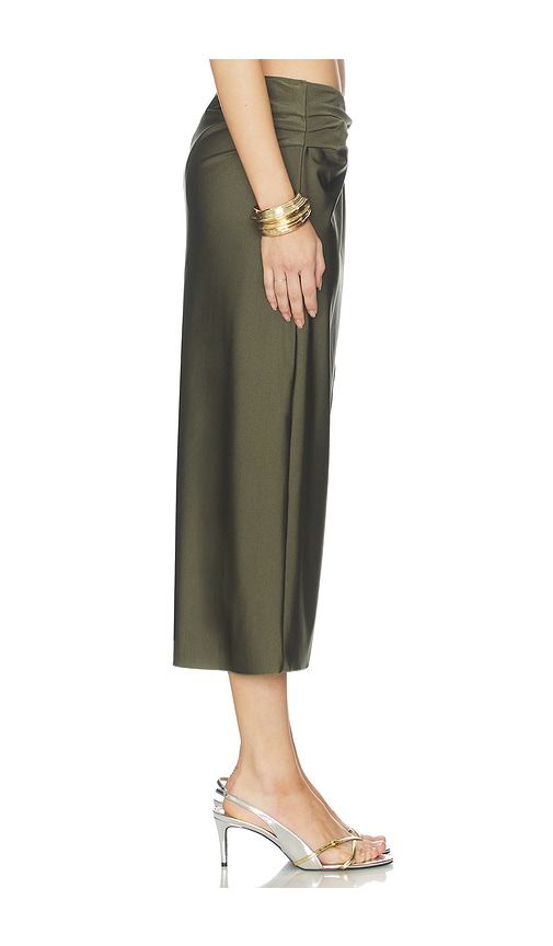 Kora Wrap Midi Skirt in Army. - size L (also in M, S, XS) - SIMKHAI - Modalova