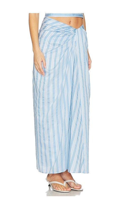 Liorra Yarn-dye Draped Skirt in Baby Blue. - size 12 (also in 2, 6, 8) - SIMKHAI - Modalova