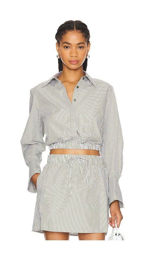 Blythe Button Down Top in Army. - size L (also in M, S) - SIMKHAI - Modalova