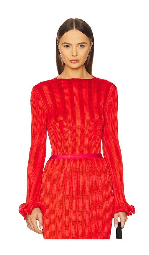 Carys Mock Neck Top in Red. - size 0 (also in 10, 2, 4, 6) - SIMKHAI - Modalova