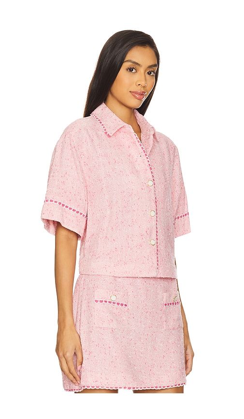Khloe Short Sleeve Button Down in Pink. - size S (also in L) - SIMKHAI - Modalova